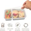 imageBentgo 20Piece Lightweight Durable Reusable BPAFree 2Compartment Containers  Microwave Freezer Dishwasher Safe  SkyWhisper Gray