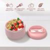 imageBentgo Bowl  Insulated LeakResistant Bowl with Snack Compartment Collapsible Utensils and Improved EasyGrip Design for OntheGo  Holds Soup Rice Cereal ampamp More  BPAFree 212 oz BlushBlush