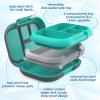 imageBentgo Chill Kids LeakProof Lunch Box  4Compartment Bento Box with BuiltIn Ice Pack 33 Cup Capacity PFAS ampamp BPAFree Microwave ampamp Dishwasher Safe Ideal Size for Ages 3 to 7 PurpleElectric Aqua