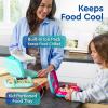 imageBentgo Chill Kids LeakProof Lunch Box  4Compartment Bento Box with BuiltIn Ice Pack 33 Cup Capacity PFAS ampamp BPAFree Microwave ampamp Dishwasher Safe Ideal Size for Ages 3 to 7 PurpleAqua