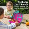 imageBentgo Chill Kids LeakProof Lunch Box  4Compartment Bento Box with BuiltIn Ice Pack 33 Cup Capacity PFAS ampamp BPAFree Microwave ampamp Dishwasher Safe Ideal Size for Ages 3 to 7 PurpleFuchsiaTeal