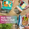imageBentgo Chill Kids LeakProof Lunch Box  4Compartment Bento Box with BuiltIn Ice Pack 33 Cup Capacity PFAS ampamp BPAFree Microwave ampamp Dishwasher Safe Ideal Size for Ages 3 to 7 PurpleFuchsiaTeal