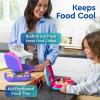 imageBentgo Chill Kids LeakProof Lunch Box  4Compartment Bento Box with BuiltIn Ice Pack 33 Cup Capacity PFAS ampamp BPAFree Microwave ampamp Dishwasher Safe Ideal Size for Ages 3 to 7 PurpleElectric Violet