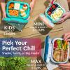 imageBentgo Chill Kids LeakProof Lunch Box  4Compartment Bento Box with BuiltIn Ice Pack 33 Cup Capacity PFAS ampamp BPAFree Microwave ampamp Dishwasher Safe Ideal Size for Ages 3 to 7 PurpleRedRoyal