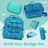 imageBentgo Chill Kids LeakProof Lunch Box  4Compartment Bento Box with BuiltIn Ice Pack 33 Cup Capacity PFAS ampamp BPAFree Microwave ampamp Dishwasher Safe Ideal Size for Ages 3 to 7 PurpleElectric Aqua