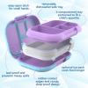 imageBentgo Chill Kids LeakProof Lunch Box  4Compartment Bento Box with BuiltIn Ice Pack 33 Cup Capacity PFAS ampamp BPAFree Microwave ampamp Dishwasher Safe Ideal Size for Ages 3 to 7 PurpleConfetti Edition  Vivid Orchid