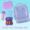 imageBentgo Chill Kids LeakProof Lunch Box  4Compartment Bento Box with BuiltIn Ice Pack 33 Cup Capacity PFAS ampamp BPAFree Microwave ampamp Dishwasher Safe Ideal Size for Ages 3 to 7 PurpleConfetti Edition  Vivid Orchid