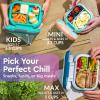 imageBentgo Chill Kids LeakProof Lunch Box  4Compartment Bento Box with BuiltIn Ice Pack 33 Cup Capacity PFAS ampamp BPAFree Microwave ampamp Dishwasher Safe Ideal Size for Ages 3 to 7 PurpleElectric Violet
