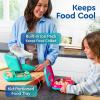 imageBentgo Chill Kids LeakProof Lunch Box  4Compartment Bento Box with BuiltIn Ice Pack 33 Cup Capacity PFAS ampamp BPAFree Microwave ampamp Dishwasher Safe Ideal Size for Ages 3 to 7 PurpleElectric Aqua