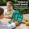 imageBentgo Chill Kids LeakProof Lunch Box  4Compartment Bento Box with BuiltIn Ice Pack 33 Cup Capacity PFAS ampamp BPAFree Microwave ampamp Dishwasher Safe Ideal Size for Ages 3 to 7 PurpleGreenNavy