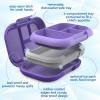 imageBentgo Chill Kids LeakProof Lunch Box  4Compartment Bento Box with BuiltIn Ice Pack 33 Cup Capacity PFAS ampamp BPAFree Microwave ampamp Dishwasher Safe Ideal Size for Ages 3 to 7 PurplePurple