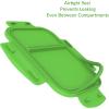 imageBentgo Glass Snack  LeakProof BentoStyle Snack Container with Airtight Lid and Divided 2Compartment Design  175 Cup Capacity for Meal Prepping and PortionControlled Snacking GreenGreen
