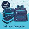 imageBentgo Kids 5Compartment Lunch Box  Confetti Design for School Ideal for Ages 37 LeakProof DropProof Dishwasher Safe ampamp Made with PFAS ampamp BPAFree Materials Confetti Edition  Abyss BlueConfetti Edition  Abyss Blue