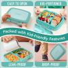 imageBentgo Kids BentoStyle 5Compartment LeakProof Lunch Box  Ideal Portion Sizes for Ages 3 to 7  Durable DropProof Dishwasher Safe PFAS ampamp BPAFree ampamp Made with FoodSafe Materials Citrus YellowSeafoam