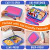 imageBentgo Kids BentoStyle 5Compartment LeakProof Lunch Box  Ideal Portion Sizes for Ages 3 to 7  Durable DropProof Dishwasher Safe PFAS ampamp BPAFree ampamp Made with FoodSafe Materials Citrus YellowFuchsia