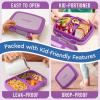 imageBentgo Kids BentoStyle 5Compartment LeakProof Lunch Box  Ideal Portion Sizes for Ages 3 to 7  Durable DropProof Dishwasher Safe PFAS ampamp BPAFree ampamp Made with FoodSafe Materials Citrus YellowPurple