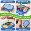 imageBentgo Kids BentoStyle 5Compartment LeakProof Lunch Box  Ideal Portion Sizes for Ages 3 to 7  Durable DropProof Dishwasher Safe PFAS ampamp BPAFree ampamp Made with FoodSafe Materials Citrus YellowBlue