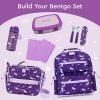 imageBentgo Kids BentoStyle 5Compartment LeakProof Lunch Box  Ideal Portion Sizes for Ages 3 to 7  Durable DropProof Dishwasher Safe PFAS ampamp BPAFree ampamp Made with FoodSafe Materials Citrus YellowPurple