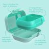 imageBentgo Kids Snack  2 Compartment LeakProof Bento Box Container for Snacks and Small Meals EasyOpen Latch Dishwasher Safe BPAFree for School Daycare ampamp Sports  Ideal for Ages 3 AquaAqua