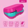 imageBentgo Kids Snack  2 Compartment LeakProof Bento Box Container for Snacks and Small Meals EasyOpen Latch Dishwasher Safe BPAFree for School Daycare ampamp Sports  Ideal for Ages 3 AquaFuchsiaTeal