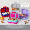 imageBentgo Kids Snack  2 Compartment LeakProof Bento Box Container for Snacks and Small Meals EasyOpen Latch Dishwasher Safe BPAFree for School Daycare ampamp Sports  Ideal for Ages 3 AquaGray