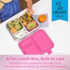 imageBentgo Kids Stainless Steel LeakResistant Lunch Box  3Compartments with Bonus Silicone Container Durable EcoFriendly Dishwasher Safe BPAFree Ideal for School Ages 3 FuchsiaFuchsia