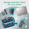 imageBentgo Kids Stainless Steel LeakResistant Lunch Box  3Compartments with Bonus Silicone Container Durable EcoFriendly Dishwasher Safe BPAFree Ideal for School Ages 3 FuchsiaSilver