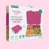 imageBentgo Kids Stainless Steel LeakResistant Lunch Box  3Compartments with Bonus Silicone Container Durable EcoFriendly Dishwasher Safe BPAFree Ideal for School Ages 3 FuchsiaFuchsia
