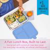 imageBentgo Kids Stainless Steel Prints LeakResistant Lunch Box  3Compartments with Bonus Silicone Container Durable EcoFriendly Dishwasher Safe BPAFree Ideal for School Ages 3 UnicornRainbows and Butterflies