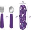 imageBentgo Kids Stainless Steel Utensil Set  Reusable Fork Spoon ampamp Storage Case  HighGrade BPAFree Stainless Steel EasyGrip Handles Dishwasher Safe for School Lunch Travel ampamp Outdoors DinosaurUnicorn