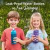 imageBentgo Kids Water Bottle  LeakProof Durable Tritan BPAFree 15 oz Cup for KidsToddlers Ages 3 Safe Sip Spout Carrying Handle ampamp Dishwasher Safe for School Sports Daycare ampamp Camp PurpleShark