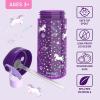 imageBentgo Kids Water Bottle  LeakProof Durable Tritan BPAFree 15 oz Cup for KidsToddlers Ages 3 Safe Sip Spout Carrying Handle ampamp Dishwasher Safe for School Sports Daycare ampamp Camp PurpleUnicorn