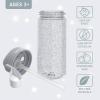imageBentgo Kids Water Bottle  LeakProof Durable Tritan BPAFree 15 oz Cup for KidsToddlers Ages 3 Safe Sip Spout Carrying Handle ampamp Dishwasher Safe for School Glitter Edition  Silver