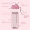 imageBentgo Kids Water Bottle  LeakProof Durable Tritan BPAFree 15 oz Cup for KidsToddlers Ages 3 Safe Sip Spout Carrying Handle ampamp Dishwasher Safe for School Glitter Edition  Petal Pink