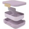 imageBentgo Modern  Adult ampamp Teen Bento Lunch Box 34 Compartments LeakResistant 55 Cup Capacity44 fl oz Improved Locking Clips Reusable BPAFree DishwasherMicrowave Safe Tray Dark GrayOrchid