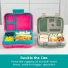 imageBentgo Pop  LeakProof Lunch Box ampamp Removable Divider for Ages 8 ampamp Teens  Lunch Container Holds 5 Cups of Food 34 Compartments MicrowaveDishwasher Safe 2 Year Warranty PeriwinklePinkBright CoralTeal