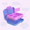 imageBentgo Pop  LeakProof Lunch Box ampamp Removable Divider for Ages 8 ampamp Teens  Lunch Container Holds 5 Cups of Food 34 Compartments MicrowaveDishwasher Safe 2 Year Warranty PeriwinklePinkPeriwinklePink