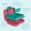 imageBentgo Pop  LeakProof Lunch Box ampamp Removable Divider for Ages 8 ampamp Teens  Lunch Container Holds 5 Cups of Food 34 Compartments MicrowaveDishwasher Safe 2 Year Warranty PeriwinklePinkBright CoralTeal