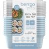 imageBentgo Prep  2Compartment Snack Containers with Lids  Reusable Microwaveable Durable PFAS ampamp BPAFree Freezer and DishwasherSafe Meal Prep Food Storage  10 Trays ampamp 10 Lids ClaySky