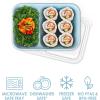 imageBentgo Prep  2Compartment Snack Containers with Lids  Reusable Microwaveable Durable PFAS ampamp BPAFree Freezer and DishwasherSafe Meal Prep Food Storage  10 Trays ampamp 10 Lids ClaySky