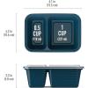 imageBentgo Prep  2Compartment Snack Containers with Lids  Reusable Microwaveable Durable PFAS ampamp BPAFree Freezer and DishwasherSafe Meal Prep Food Storage  10 Trays ampamp 10 Lids ClayDeep Teal
