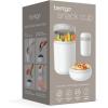 imageBentgo Snack Cup  Reusable Snack Container with LeakProof Design Toppings Compartment and DualSealing Lid Portable ampamp Lightweight for Work Travel Gym  Dishwasher Safe Dark GrayWhite