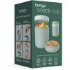 imageBentgo Snack Cup  Reusable Snack Container with LeakProof Design Toppings Compartment and DualSealing Lid Portable ampamp Lightweight for Work Travel Gym  Dishwasher Safe Dark GrayMint Green