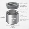 imageBentgo Stainless Insulated Food Container  24 Cups 19 oz TripleLayer Insulation Vacuum Seal LeakProof BuiltIn Handle Wide Opening Premium Stainless Steel for CoolWarm Foods AquaStainless Steel Silver