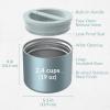 imageBentgo Stainless Insulated Food Container  24 Cups 19 oz TripleLayer Insulation Vacuum Seal LeakProof BuiltIn Handle Wide Opening Premium Stainless Steel for CoolWarm Foods AquaAqua