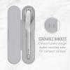 imageBentgo Stainless Travel Utensil Set  Reusable 3Piece Silverware Set with Carrying Case HighGrade Premium Steel BPAFree Case EcoFriendly  Ideal for Travel Camping and Office Use CarbonGray