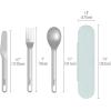 imageBentgo Stainless Travel Utensil Set  Reusable 3Piece Silverware Set with Carrying Case HighGrade Premium Steel BPAFree Case EcoFriendly  Ideal for Travel Camping and Office Use CarbonAqua