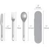 imageBentgo Stainless Travel Utensil Set  Reusable 3Piece Silverware Set with Carrying Case HighGrade Premium Steel BPAFree Case EcoFriendly  Ideal for Travel Camping and Office Use CarbonGray