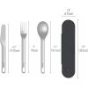 imageBentgo Stainless Travel Utensil Set  Reusable 3Piece Silverware Set with Carrying Case HighGrade Premium Steel BPAFree Case EcoFriendly  Ideal for Travel Camping and Office Use CarbonCarbon