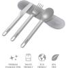 imageBentgo Stainless Travel Utensil Set  Reusable 3Piece Silverware Set with Carrying Case HighGrade Premium Steel BPAFree Case EcoFriendly  Ideal for Travel Camping and Office Use CarbonGray